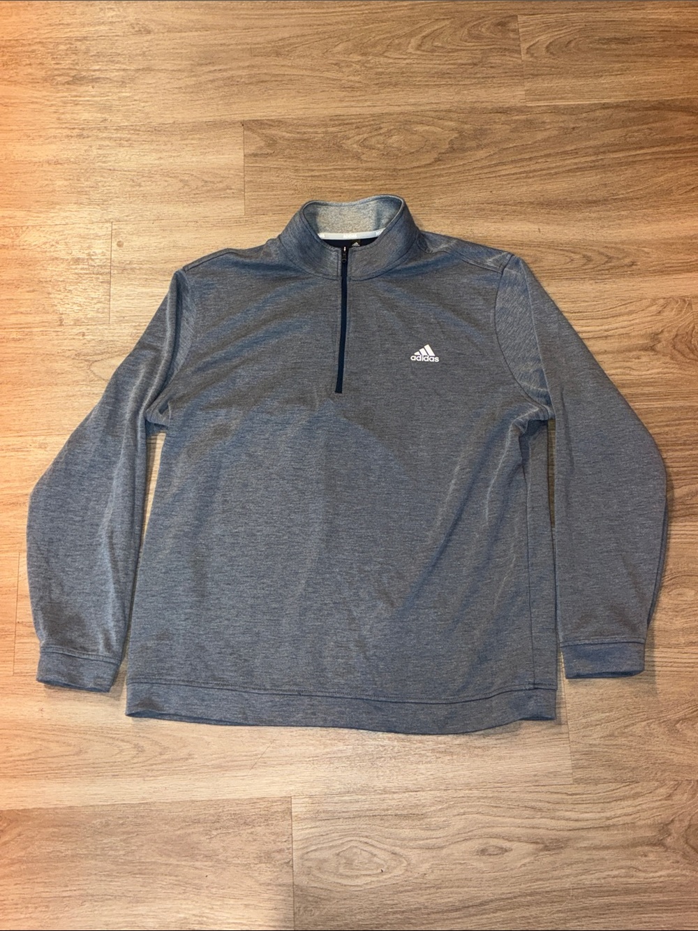 Adidas Golf Men’s 2XL Gray Quarter Zip Performance Pullover Long Sleeve